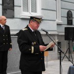 Прочитане на заповедите за награждаване на преподаватели, студенти и курсанти по случай Денят на народните будители от кап. 1 р. Димитранов - Заместник началник на ВВМУ